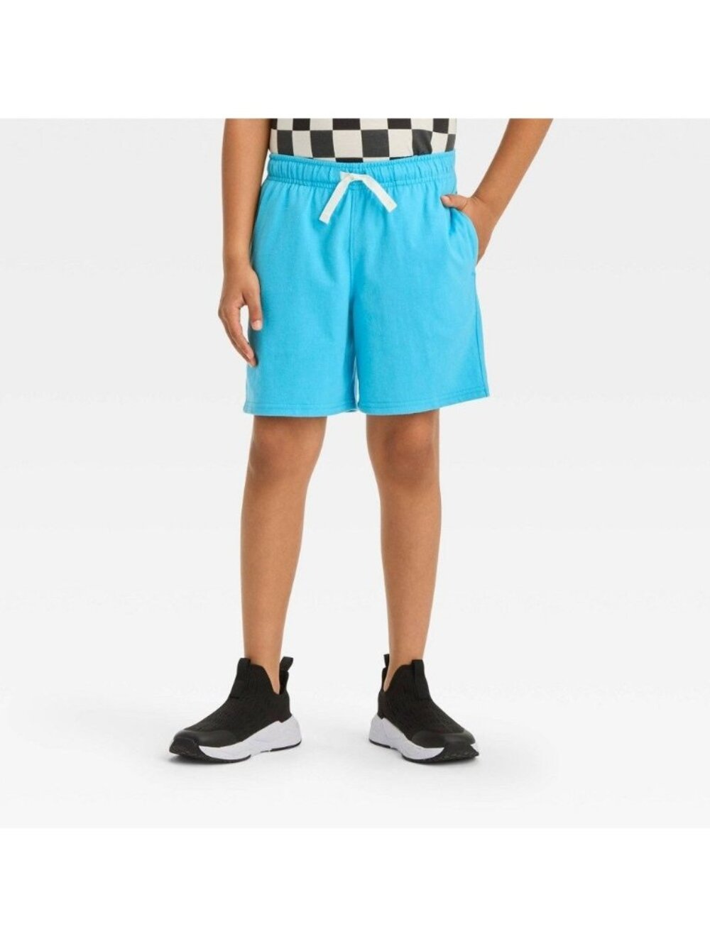 NWT Boys' Knit 'Above the Knee' Pull-on Shorts - Cat & Jack Blue XL